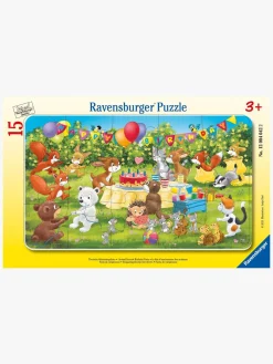 Spil & Puslespil-Ravensburger Rammepuslespil Dyrenes Fødselsdagsfest 15 Brikker