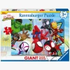 Spil & Puslespil-Ravensburger Spidey and His Amazing Friends Mega Gulvpuslespil 24 Brikker