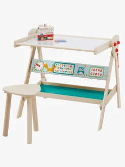 Lærerig Leg-Roba Easel 3-i-1 Tavle med Hylde & Skammel