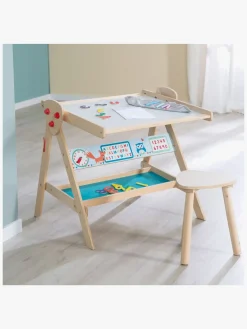 Lærerig Leg-Roba Easel 3-i-1 Tavle med Hylde & Skammel