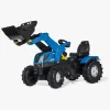 Pedal- & Gåbiler-RollyToys Rolly Toys Farmtrac New Holland Pedaltraktor, Blå