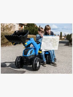Pedal- & Gåbiler-RollyToys Rolly Toys Farmtrac New Holland Pedaltraktor, Blå