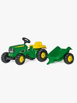 Pedal- & Gåbiler-RollyToys Rolly Toys John Deere Traktor m. Anhænger