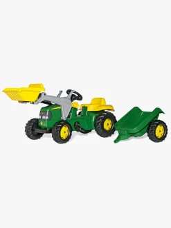 Pedal- & Gåbiler-RollyToys Rolly Toys John Deere Traktor m. Frontlæsser & Anhænger
