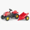 Pedal- & Gåbiler-RollyToys Rolly Toys Kid-X Pedaltraktor med Anhænger, Rød