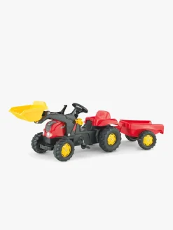 Pedal- & Gåbiler-RollyToys Rolly Toys Kid-X Pedaltraktor med Skovl og Anhænger, Rød