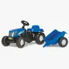 Pedal- & Gåbiler-RollyToys Rolly Toys Traktor med Anhænger Kid NH Blå