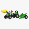 Pedal- & Gåbiler-RollyToys Rolly Toys Traktor med Frontlæsser og Anhænger, Grøn