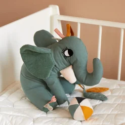 Babylegetøj-Roommate Aktivitetslegetøj Elefant, Sea Grey Grå