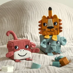 Babylegetøj-Roommate Soft Blocks Stablelegetøj, Multi