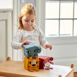 Babylegetøj-Roommate Soft Blocks Stablelegetøj, Multi