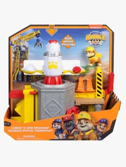 Legetøjsbiler & -Fartøjer-RubbleCrew Rubble & Crew Launch N Spin Rumskib