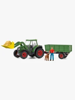 Legetøjsbiler & -Fartøjer-Schleich 42608 Farm World Traktor med Anhænger