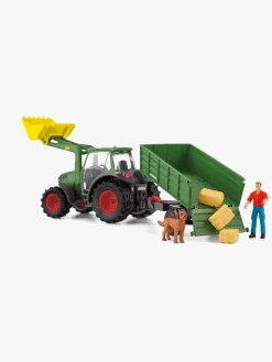 Legetøjsbiler & -Fartøjer-Schleich 42608 Farm World Traktor med Anhænger