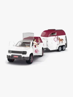 Legetøjsfigurer-Schleich Dyrlægebil med Anhængervogn