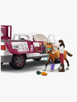 Legetøjsfigurer-Schleich Dyrlægebil med Anhængervogn
