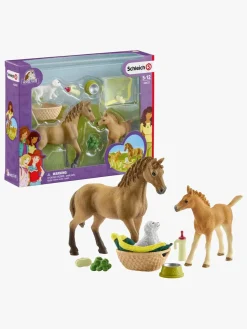 Legetøjsfigurer-Schleich Legesæt Quaterhoppe med Føl