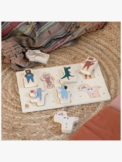 Spil & Puslespil-Sebra Knoppuslespil Teeny Toes/Busy Builders