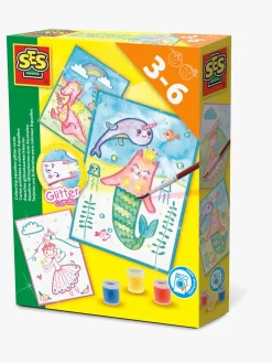 Kreativt Legetøj-SES Kreasæt Aqualine Glitterkort