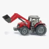 Legetøjsbiler & -Fartøjer-SIKU Massey Ferguson Traktor med Frontlæsser