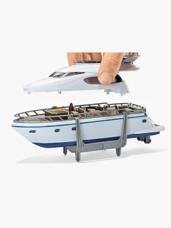 Legetøjsbiler & -Fartøjer-SIKU Transportbil Med Yacht 1:87