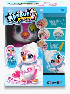 Interaktivt Legetøj-Silverlit Rescue Interaktiv Pingvin, Pink Lyserød
