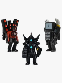 Legetøjsfigurer-SKIBIDI TOILET Titan Collection Figursæt Series 1, 3-pak