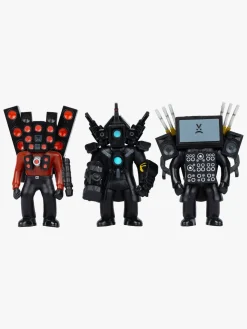 Legetøjsfigurer-SKIBIDI TOILET Titan Collection Figursæt Series 1, 3-pak