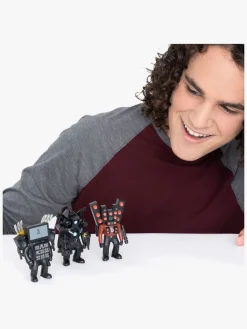 Legetøjsfigurer-SKIBIDI TOILET Titan Collection Figursæt Series 1, 3-pak