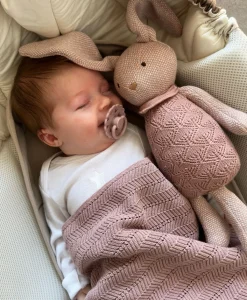 Babylegetøj-Smallstuff Aktivitetslegetøj Kanin, Soft Powder Lyserød