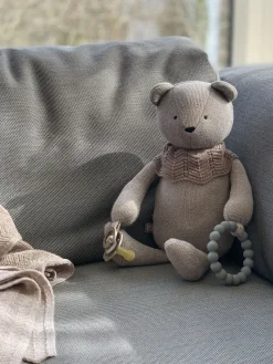 Dukker & Bamser-Smallstuff Aktivitetslegetøj Bjørn, Sandy/Grey Beige/Grå