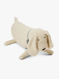 Dukker & Bamser-Smallstuff Bamse Hund Bouclé, Offwhite Hvid