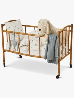 Dukker & Bamser-Smallstuff Bamse Hund Bouclé, Offwhite Hvid