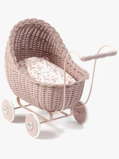 Dukker & Bamser-Smallstuff Dukkevogn, Powder Lilla/Beige/Flerfarvet