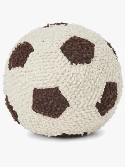 Dukker & Bamser-Smallstuff Strikket Fodbold Bamse Hvid/Brun