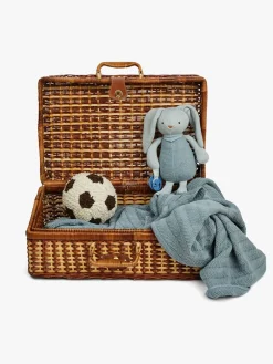 Dukker & Bamser-Smallstuff Strikket Fodbold Bamse Hvid/Brun