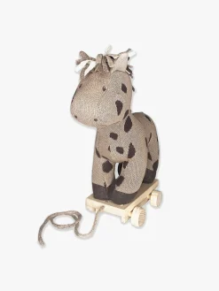 Babylegetøj-Smallstuff Trækkelegetøj Hest Brun