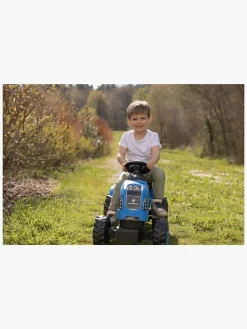 Pedal- & Gåbiler-Smoby  Farmer Traktor XL + Trailer, Blå Flerfarvet