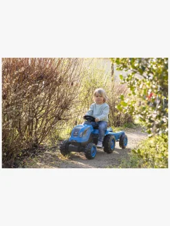 Pedal- & Gåbiler-Smoby  Farmer Traktor XL + Trailer, Blå Flerfarvet