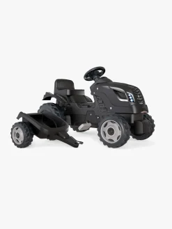 Pedal- & Gåbiler-Smoby  Farmer Traktor XL + Trailer, Sort Grå/Sort