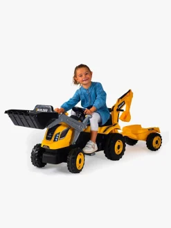 Pedal- & Gåbiler-Smoby Maks Builder Traktor med Trailer