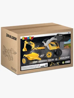 Pedal- & Gåbiler-Smoby Maks Builder Traktor med Trailer