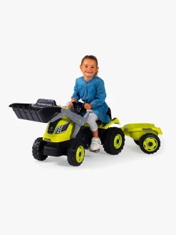 Pedal- & Gåbiler-Smoby  Maks Farmer Traktor + Trailer