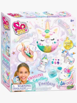 Kreativt Legetøj-SoBeads So Beads Sæt Mal Squishies Enhjørninger 4-Pak