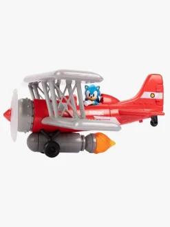 Legetøjsbiler & -Fartøjer-Sonic Tornado Biplan med -figur