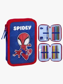 Kreativt Legetøj-SpideyandFriends Spidey And His Amazing Friends Dobbelt Penalhus, Blå/Rød