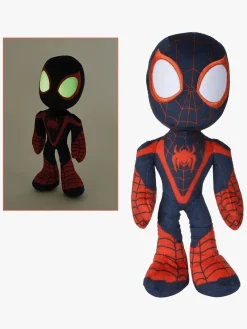 Dukker & Bamser-SpideyandFriends Spidey and His Amazing Friends Bamse Miles Morales Selvlysende 25 cm Flerfarvet