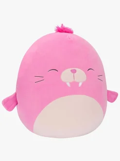 Dukker & Bamser-Squishmallows Bamse Hvalrossen Pepper 50 cm Lyserød