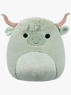 Dukker & Bamser-Squishmallows Fuzz A Mallows Bamse Iver Highland Cow 40 cm Grøn/Flerfarvet