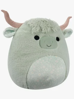 Dukker & Bamser-Squishmallows Fuzz A Mallows Bamse Iver Highland Cow 40 cm Grøn/Flerfarvet